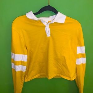 Cropped yellow polo